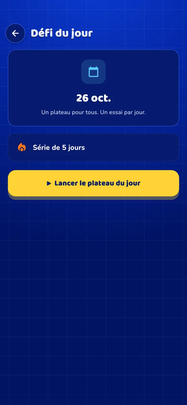 Plateau du jour
