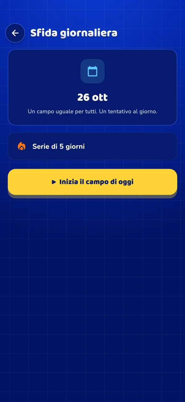 Tabellone del giorno