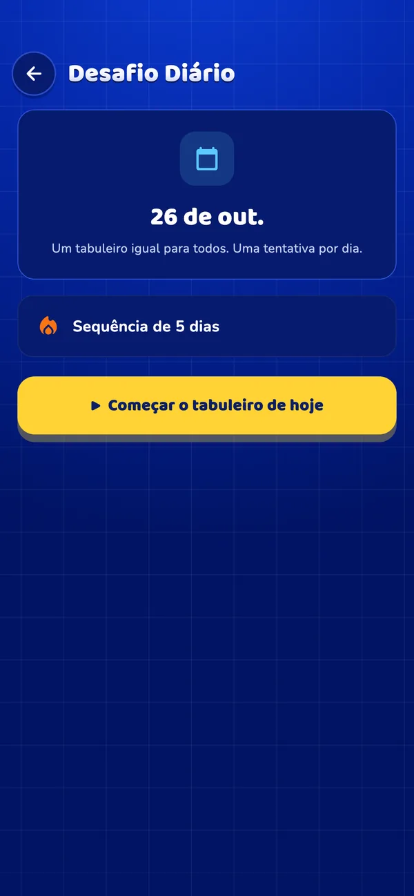 Tabuleiro do dia