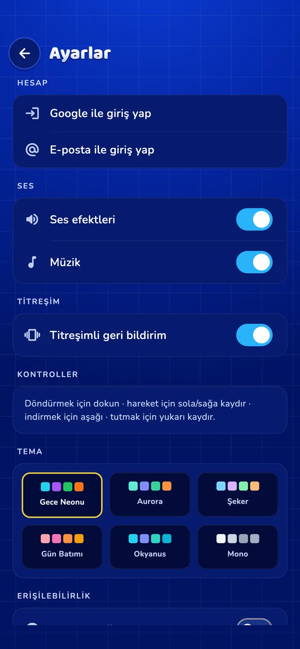 6 renk teması